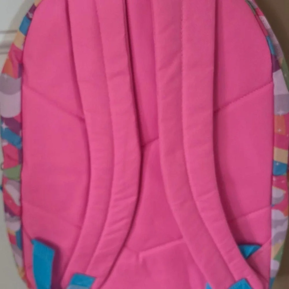 New Rainbow sequin backpack with white clouds